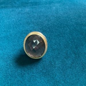 David Yurman N/S two toned Smokey quartz ring. Size 7